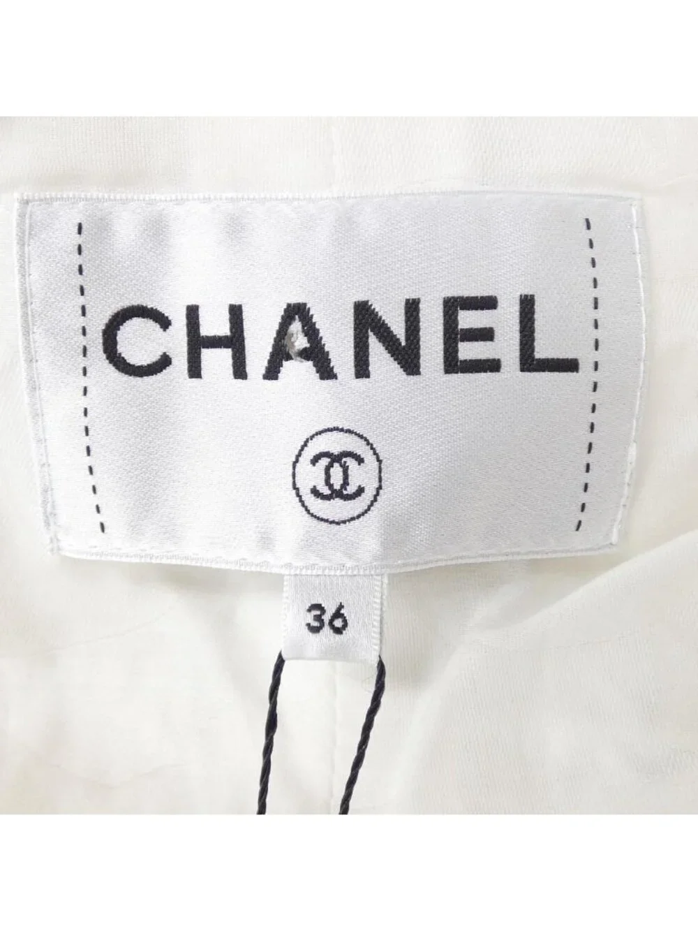 Chanel 22S Collarless Jacket White